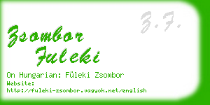 zsombor fuleki business card