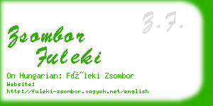 zsombor fuleki business card